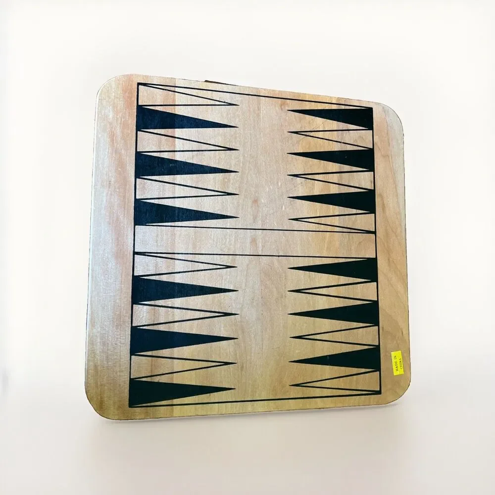 Vintage Wooden Backgammon and checkers board only